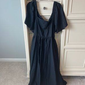 COPY - A New Day black dress, semi open back with adjustable bow tie, size XXL